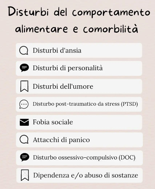 DCA e comorbilità. DCA e comorbilità.